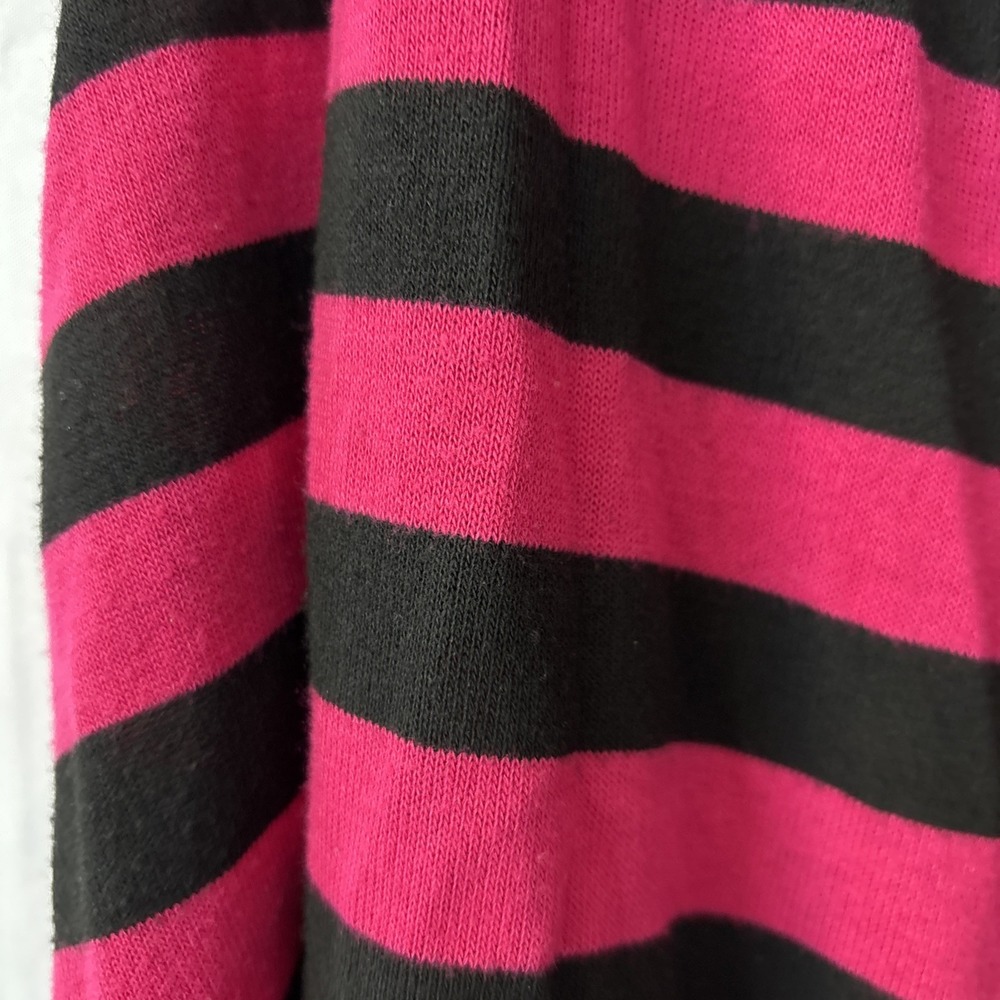 Self Esteem Pink/black Striped Sweater Vest Size L Sleeveless Open Cardigan Jrs‎ - Picture 3 of 6